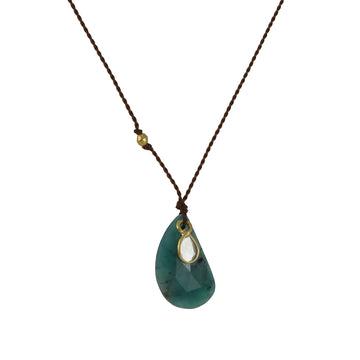 Margaret Solow - Emerald and Diamond Slice Necklace