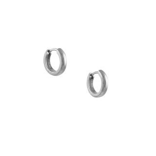 CP Collection - Straight Hinged Hoops In 14k White Gold