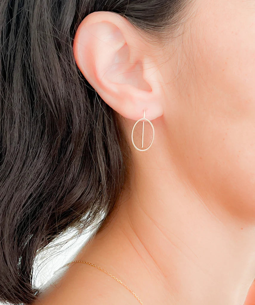 Carla Caruso - Oval Outline Earrings