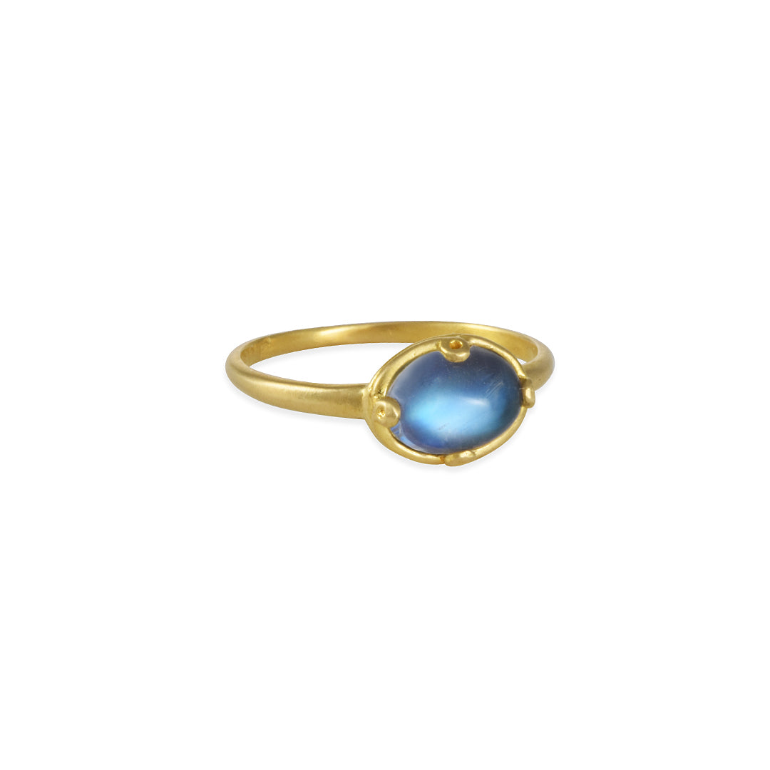 Steven Battelle Oval Blue Moonstone Ring – The Clay Pot