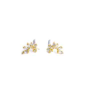 ADORN 512 - Crescent Stud Earrings