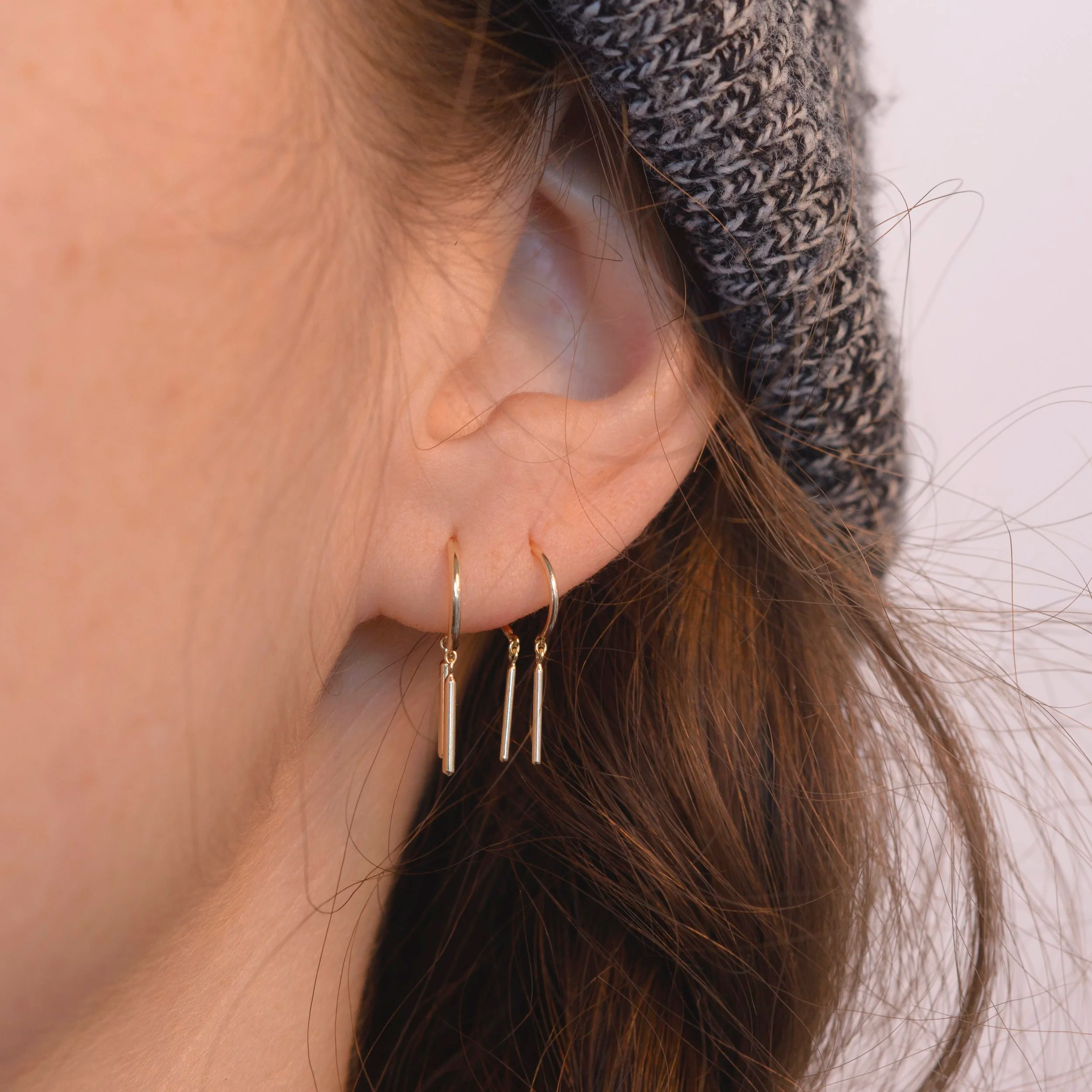Jack & G - Baby Chime Earrings in 14k yellow (Single) – The Clay Pot