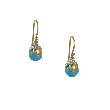 Sarah Richardson - Turquoise Berry Bloom Hook Earrings