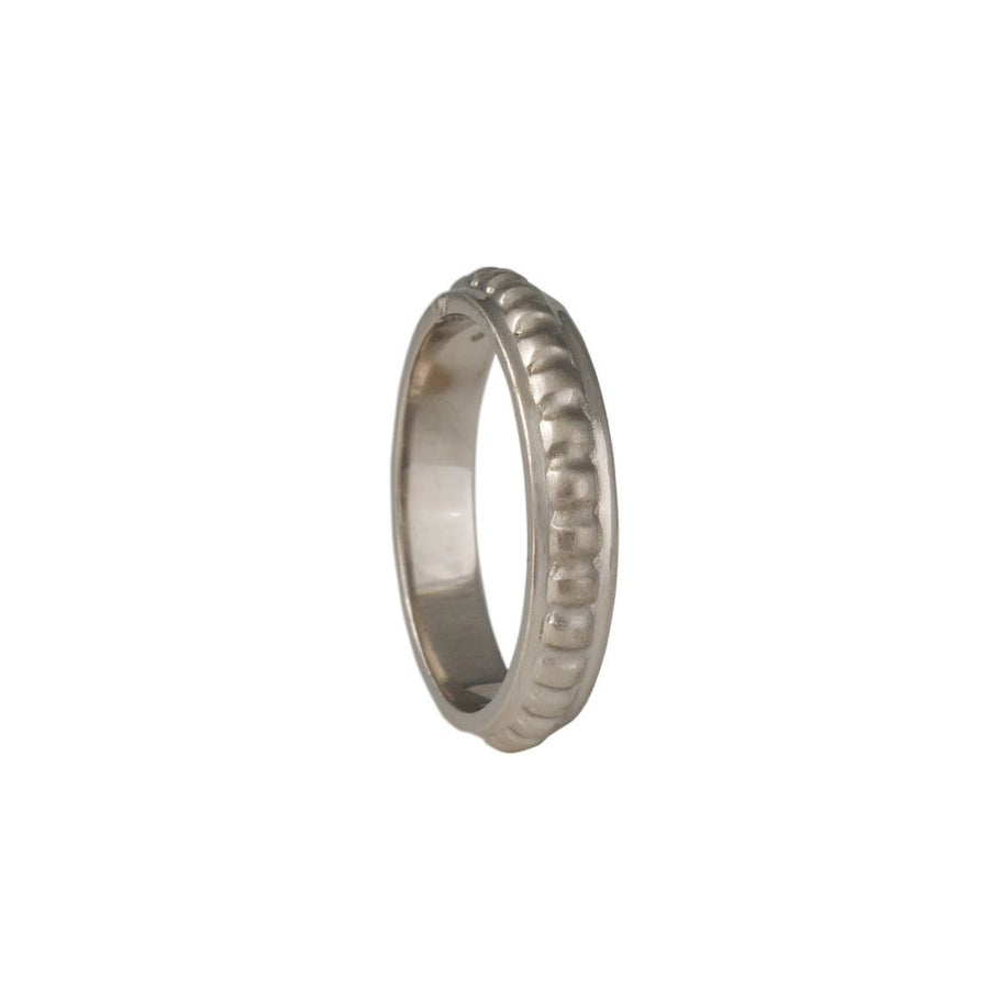 SALE - Scupltural Ribbed Eternity Band - The Clay Pot - CP Collection - platinum, ring, SALE, Size 6
