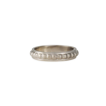 SALE - Scupltural Ribbed Eternity Band - The Clay Pot - CP Collection - platinum, ring, SALE, Size 6