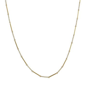 Liven - Long Unity Chain Necklace With Bezeled White Diamond in 14K Gold - The Clay Pot - Liven Co. - 14k gold, bracelet, chain, classic, diamond, necklace, Style:Lariat, Style:Single Pendant