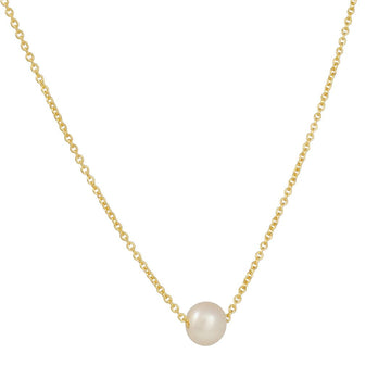 Tashi - Freshwater Pearl Neckalce - The Clay Pot - Tashi - classic, minimal, necklace, pearl, Sterling Silver, vermeil
