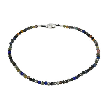 Margaret Solow - Multicolor Beaded Bracelet - The Clay Pot - Margaret Solow - bracelet, consignment, lapis, pyrite, quartz, Sterling Silver