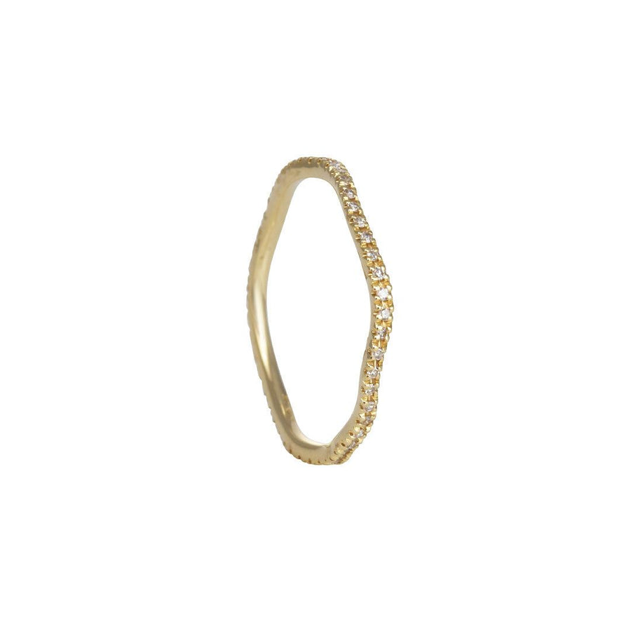 Liven - Diamond Wave Eternity Band - The Clay Pot - Liven Co. - 14k gold, diamond, eternityband, eternitybands, ring, Size 6