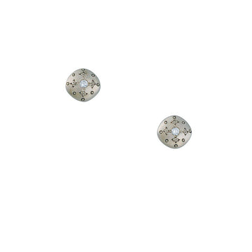 Adel Chefridi - Silver Lights Stud Earrings - The Clay Pot - Adel Chefridi - All Earrings, classic, diamond, Earrings:Studs, graduation, Sterling Silver, studs, Style:Studs