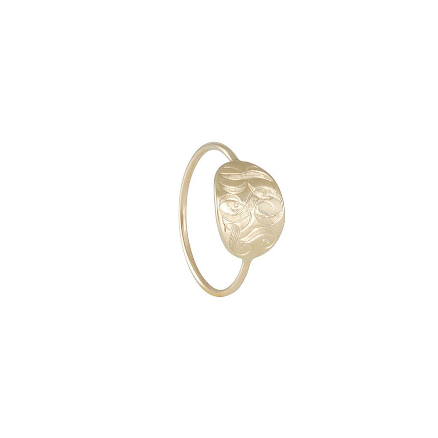 Ariel Gordon - Engraved Signet Ring - The Clay Pot - Ariel Gordon - 14k gold, ring