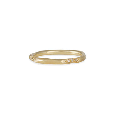 Rebecca Overmann - Four Section Pave Water Band - The Clay Pot - Rebecca Overmann - 14k gold, 14k white gold, Diamond, eternityband, ring, Size 6, womansband, womansbands, womensweddingbands, womenweddingband