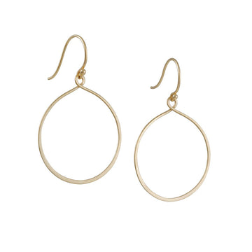 Carla Caruso - Round Key Hole Earrings - The Clay Pot - Carla Caruso - 14k gold, acuumula, All Earrings, d, dangle earrings, dangleearrings, dropearrings, earrings, mothersday, studs, Style:Dangle Earrings