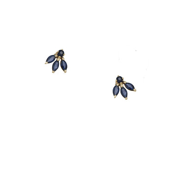 Margaret Solow - Blue Sapphire Marquise Studs