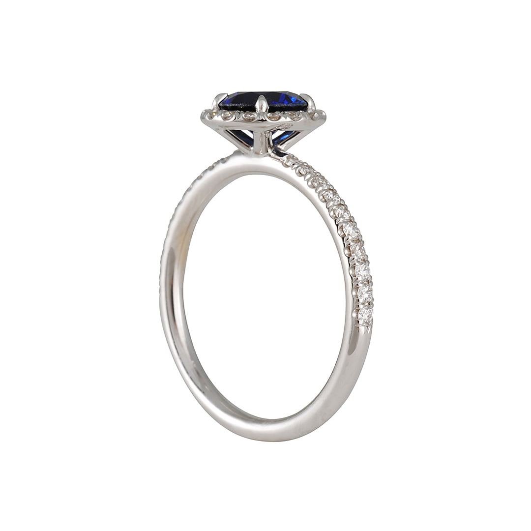 Cp Collection - Small Halo Martini Setting with Blue Sapphire