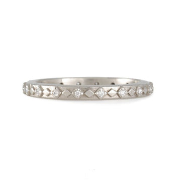MEGAN THORNE- Asta Eternity Band - The Clay Pot - Megan Thorne - 18k gold, 18k white gold, Diamond, eternityband, ring, Size 6, weddingbands, womansband, womansbands, womensweddingbands, womenweddingband