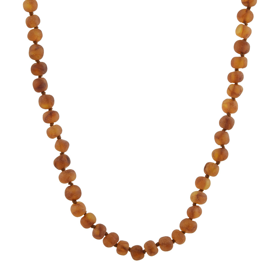 Canyon Leaf - Raw Cognac Amber Necklace