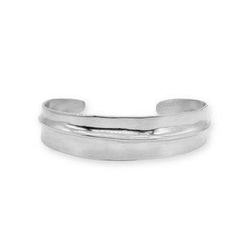 Ladha Jewelry – Silver Slim Ridge Cuff