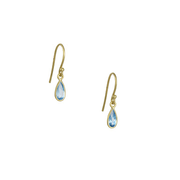Kothari - Blue Topaz Tiny Petal Earrings