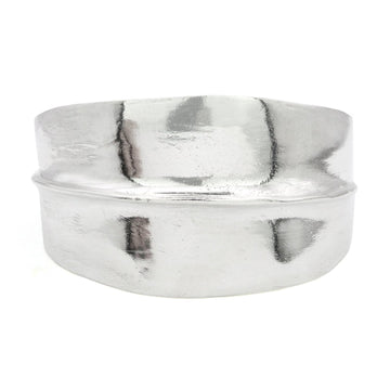 Ladha Jewelry – Silver Wide Ridge Cuff