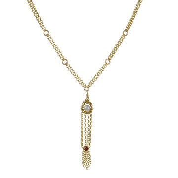 Kate Winternitz - PADMA NECKLACE IN RUBY and AKOYA PEARL