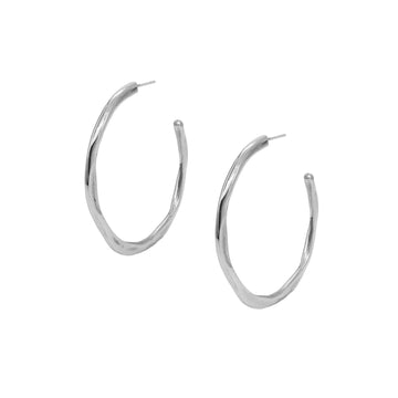 Ladha Jewelry - Large Maji Hoops in Sterling Silver