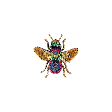 Rainbow Bee Brooch Pin