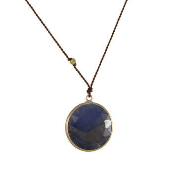 Margaret Solow - Round Blue Opaque Sapphire Necklace