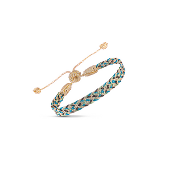 Maaÿaz – Ania Nº2 Bracelet in Gold, Olive and Teal Blue