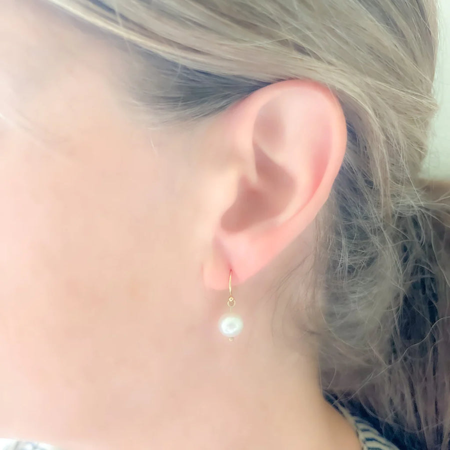 Carla Caruso - Big Grey Pearl Drop Earrings