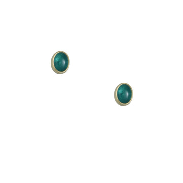 Monica Marcella – Zambian Emerald Stud Earrings