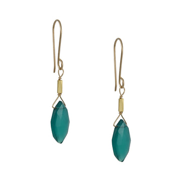 Debbie Fisher - Green Onyx Marquise Earrings