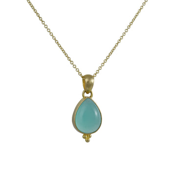 Steven Battelle – Chrysoprase Teardrop Pendant