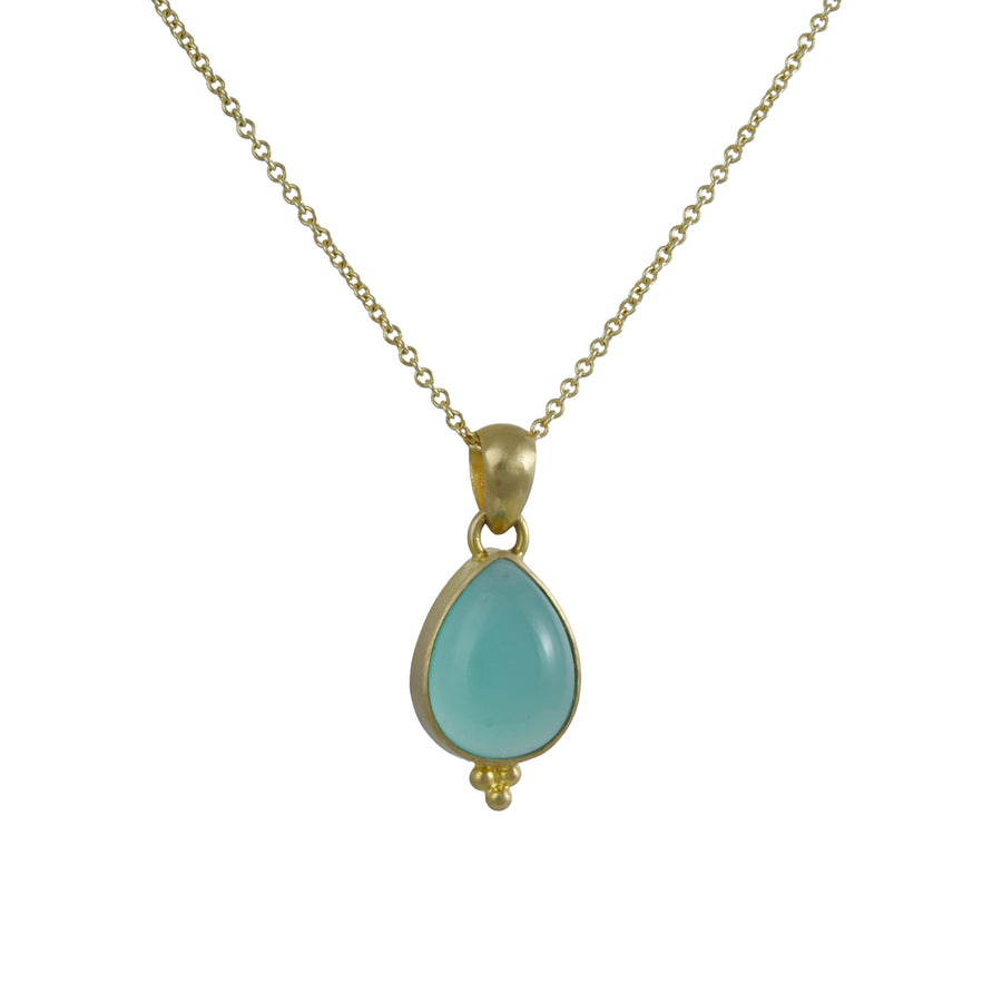 Steven Battelle – Chrysoprase Teardrop Pendant