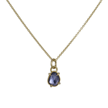 Annie Fensterstock – Rose cut Sapphire Pendant