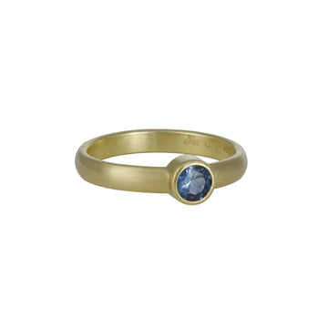 East Camp Goods – Montana Sapphire Ring with Domed Band