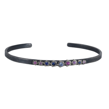 Annie Fensterstock – Thin Rock Cuff in Sapphire Mix