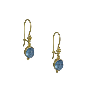 Steven Battelle – Cabochon Aquamarine Earrings
