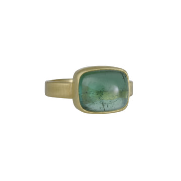 Monica Marcella – Green Tourmaline Cushion Ring