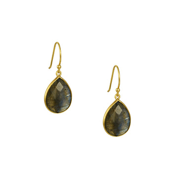 Manjusha – Teardrop Labradorite Earrings