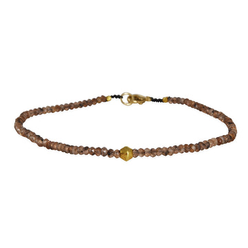 Margaret Solow – Cat’s Eye Beaded Bracelet with 18k Gold Bead