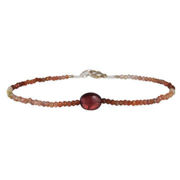 Margaret Solow – Oval Red Spinel & Garnet Bracelet