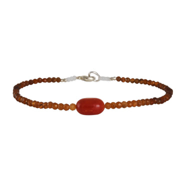 Margaret Solow – Hessonite & Coral Bracelet