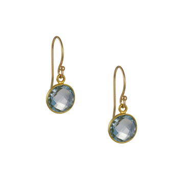 Margaret Solow – Blue Topaz Drop Earrings