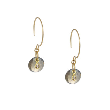 Margaret Solow – Labradorite & Diamond Slice Drop Earrings