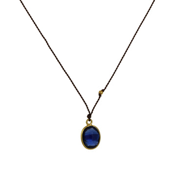 Margaret Solow – Oval Rose Cut Kyanite Necklace
