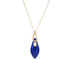 Mecurius - Elongated Tumbler Pendant in Lapis 14ky