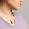 Mecurius - Elongated Tumbler Pendant in Lapis 14ky