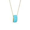 Mecurius - Magic Bean Pendant in Turquoise , 14ky
