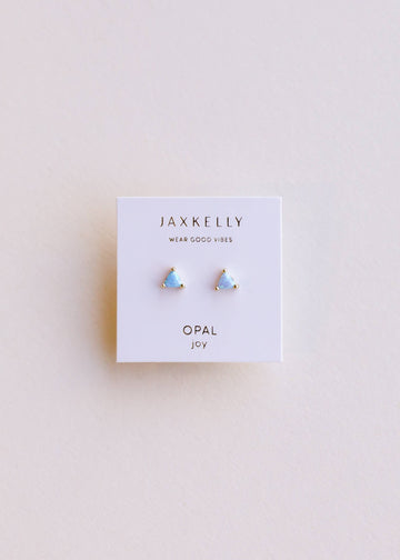 JaxKelly – Mini Energy Gem Studs (Fire Opal)